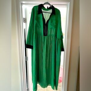 SHEIN curve green dress